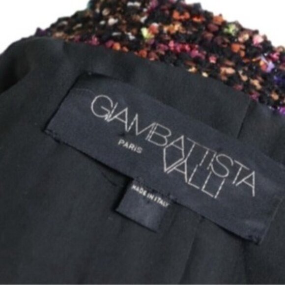 Giambattista Valli Multi-Color Tweed Short Jacket Wool Women 46/L MSRP $4500 - Picture 8 of 10